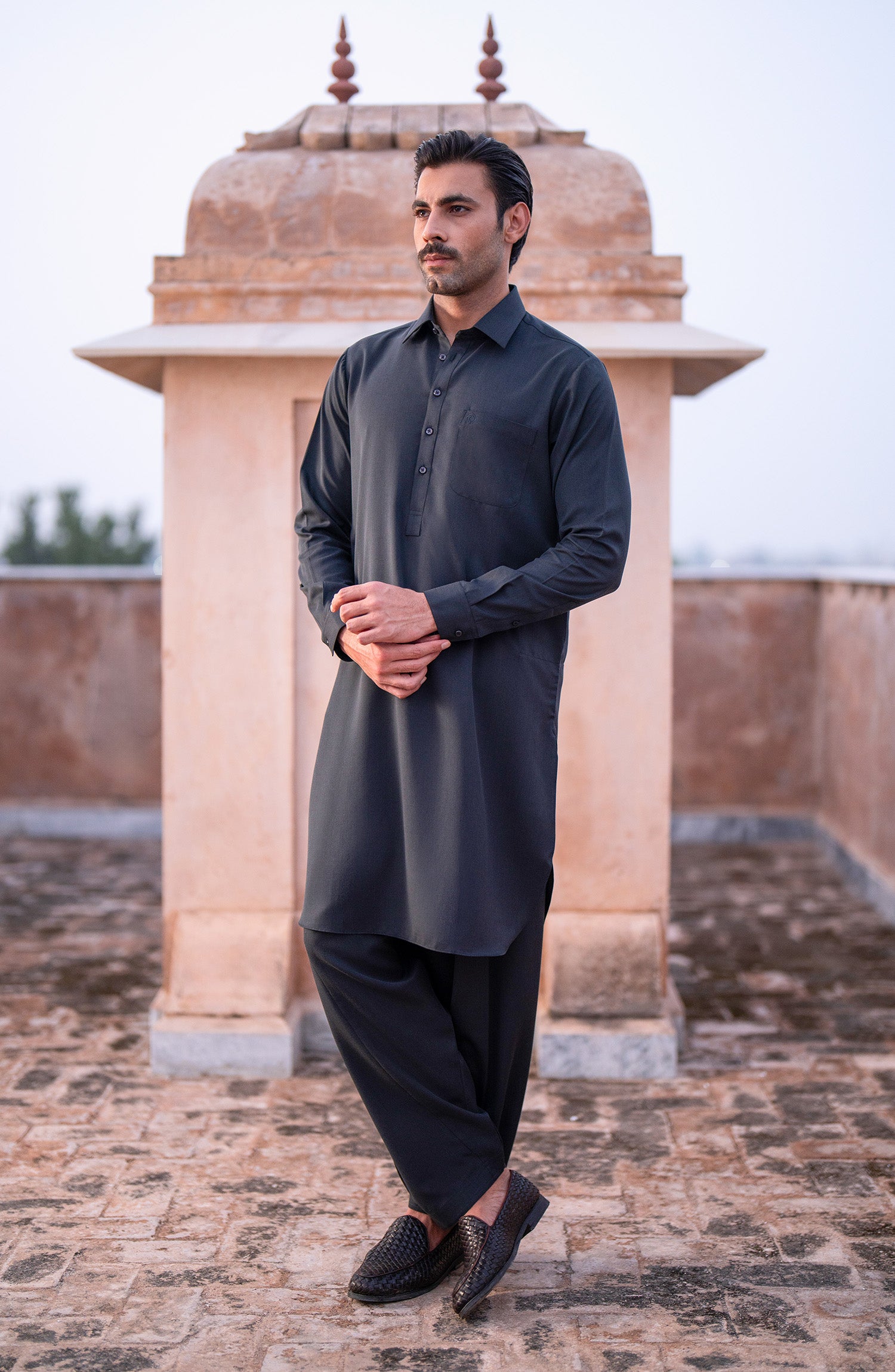 Basic Shirt Collar Shalwar Suit