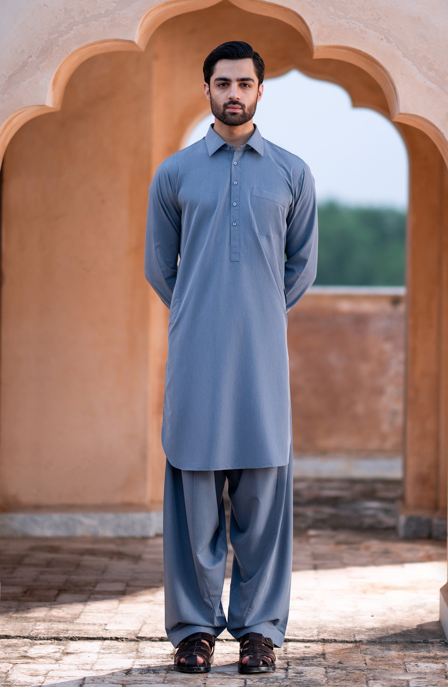 Basic Shirt Collar Shalwar Suit