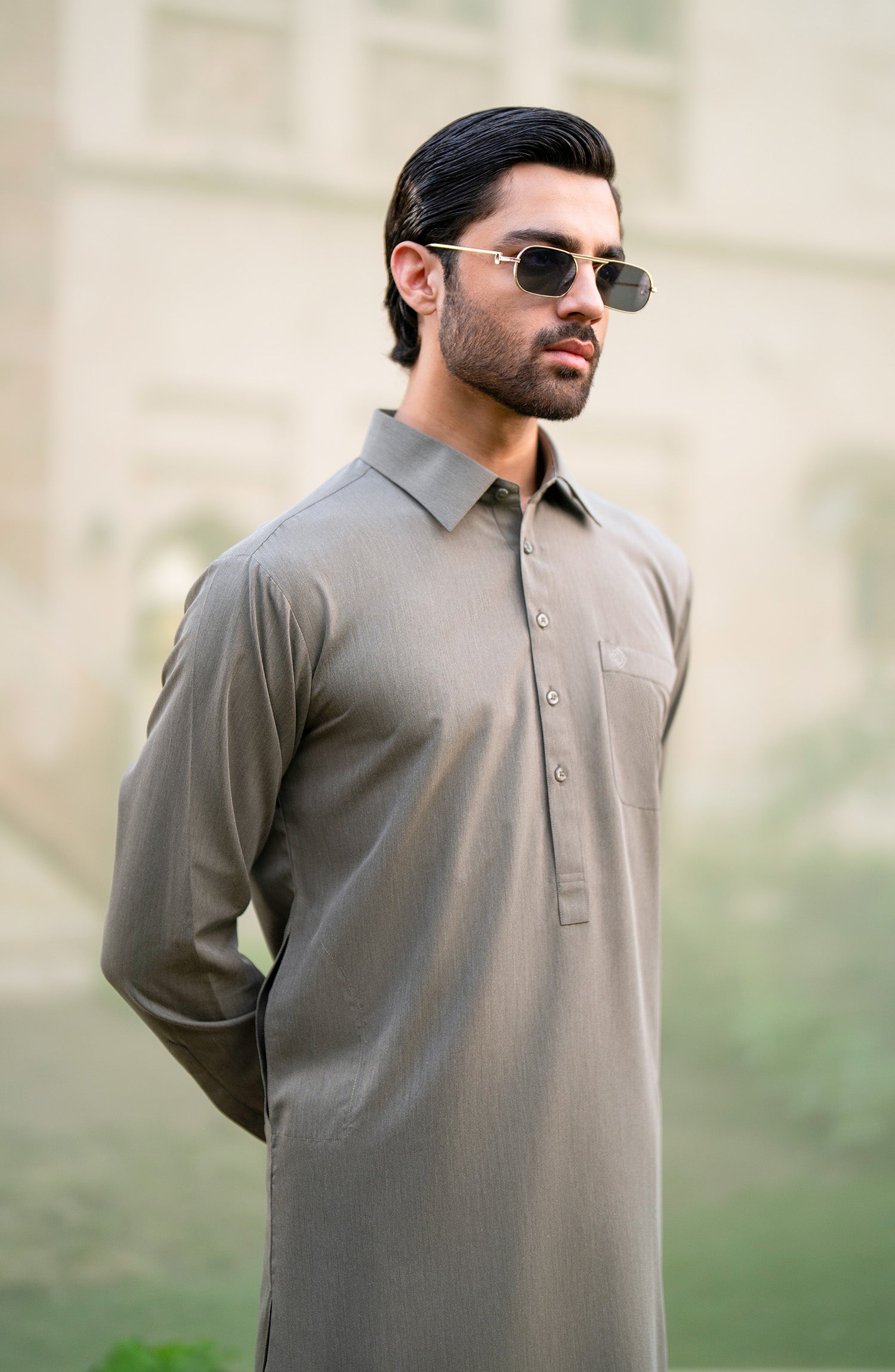 Basic Shirt Collar Shalwar Suit