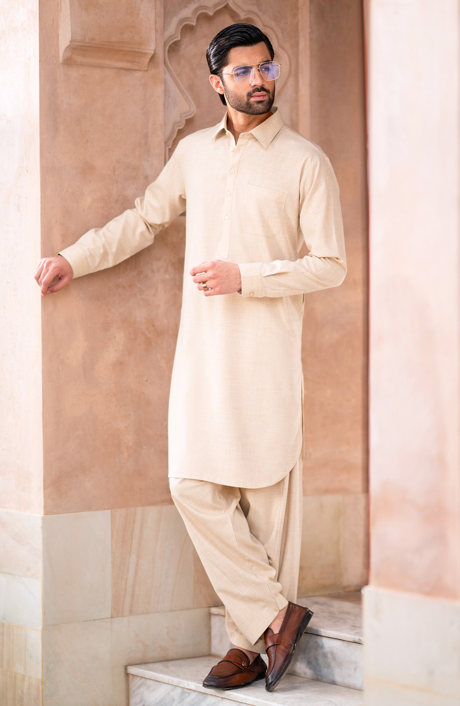 Basic Shirt Collar Shalwar Suit