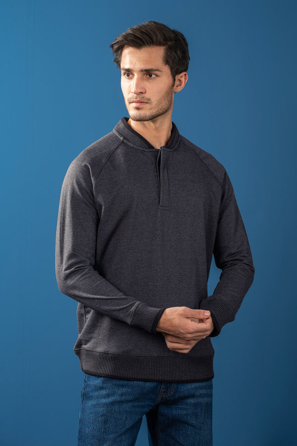 HENLEY RAGLAN SWEATSHIRT