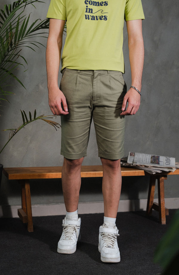 Linen Shorts - Olive