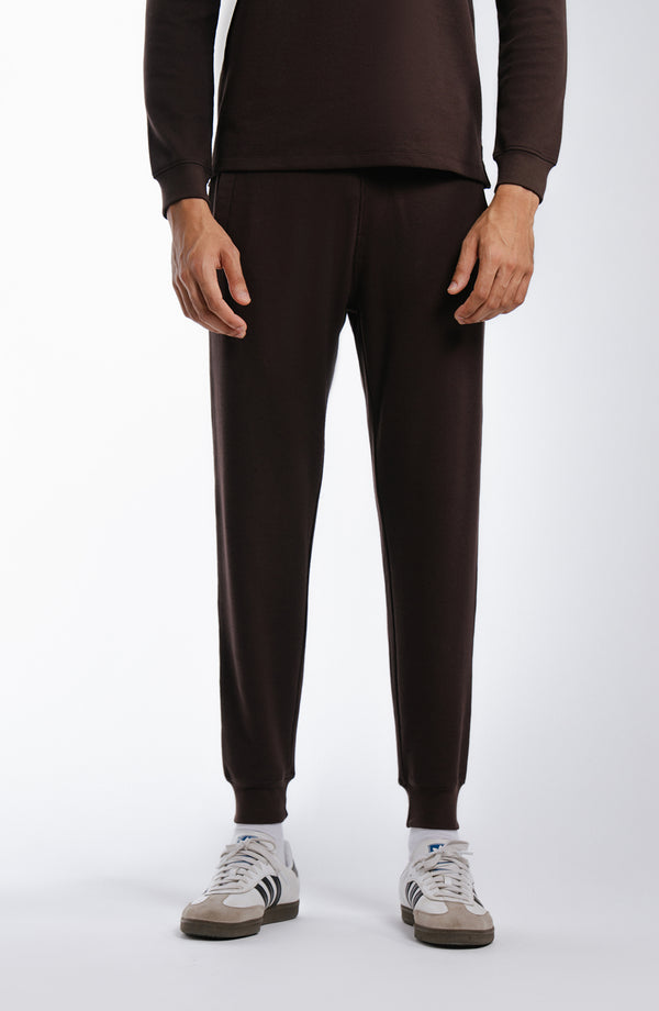 Waffle Trouser Pants - Dark Brown