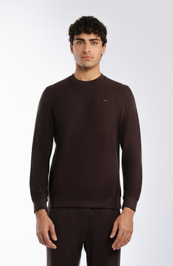 Jumbo Tuck Sweatshirt - Dark Brown