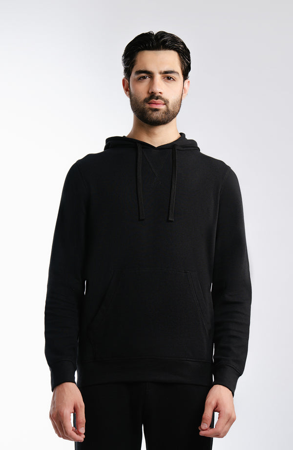 Waffle Pullover - Black