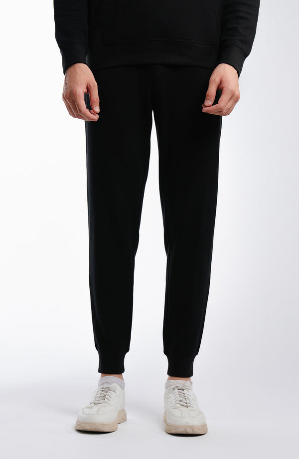 Waffle Trouser Pants - Black