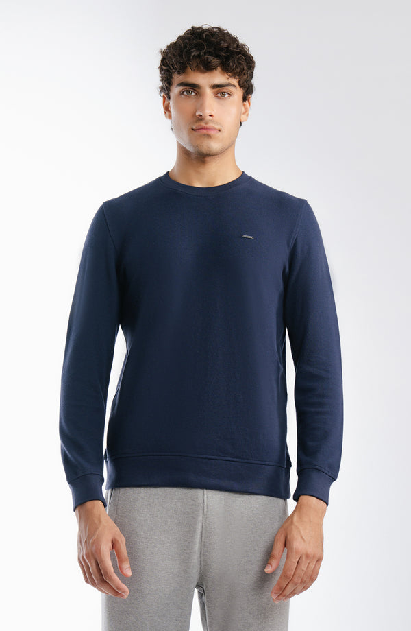 Jumbo Tuck Sweatshirt - Navy Blue