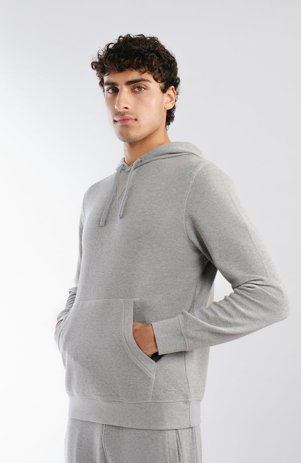 Waffle Pullover - Ash Grey