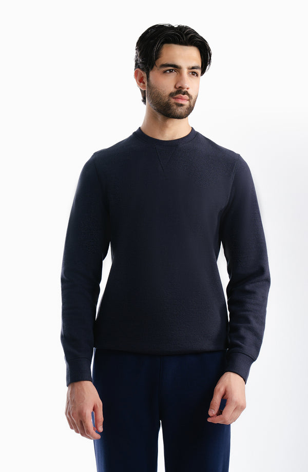 Thermal Sweatshirt Navy Blue