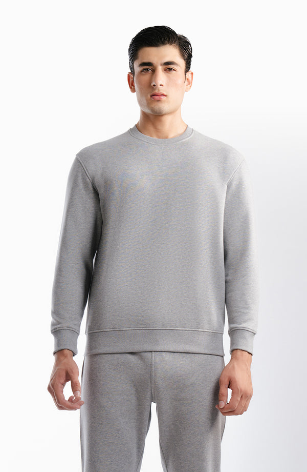 Solid Sweatshirt - Ash Grey