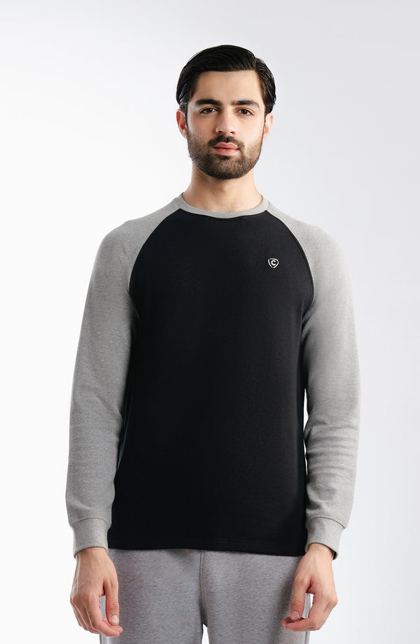 Crew Neck Raglan Ash Grey T-Shirt