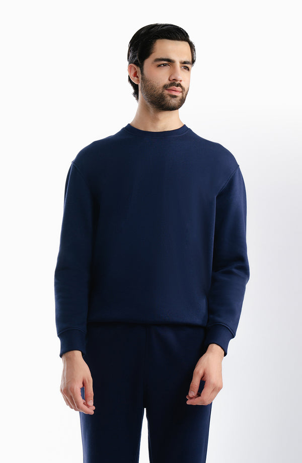 Solid Sweatshirt - Navy Blue