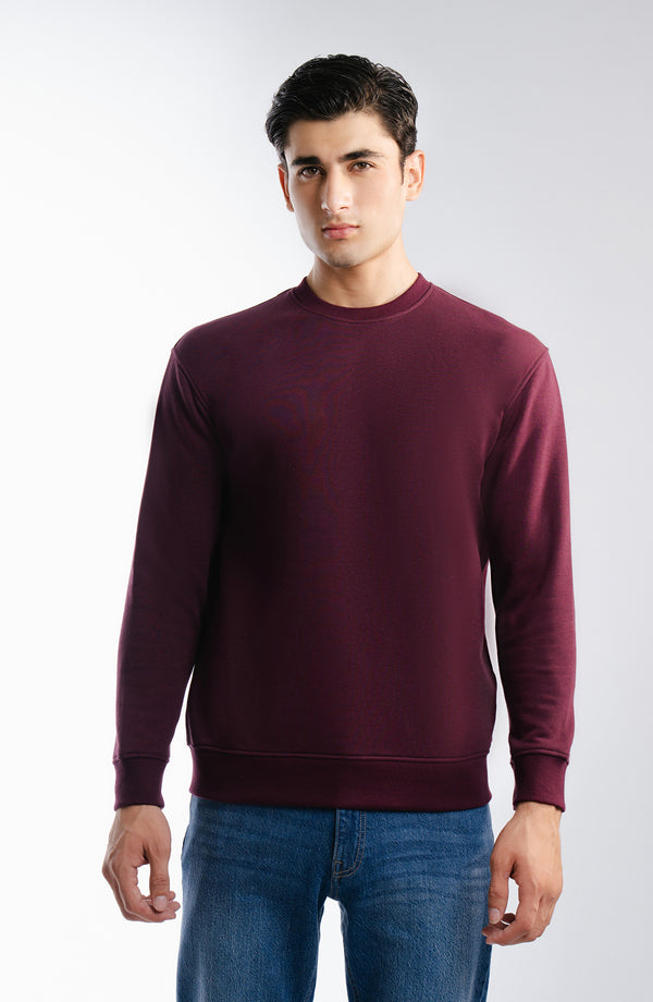 Solid Sweatshirt - Maroon