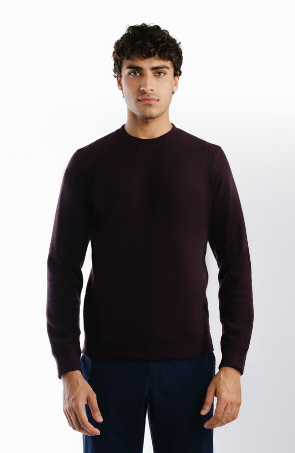 Thermal Sweatshirt - Burgundy