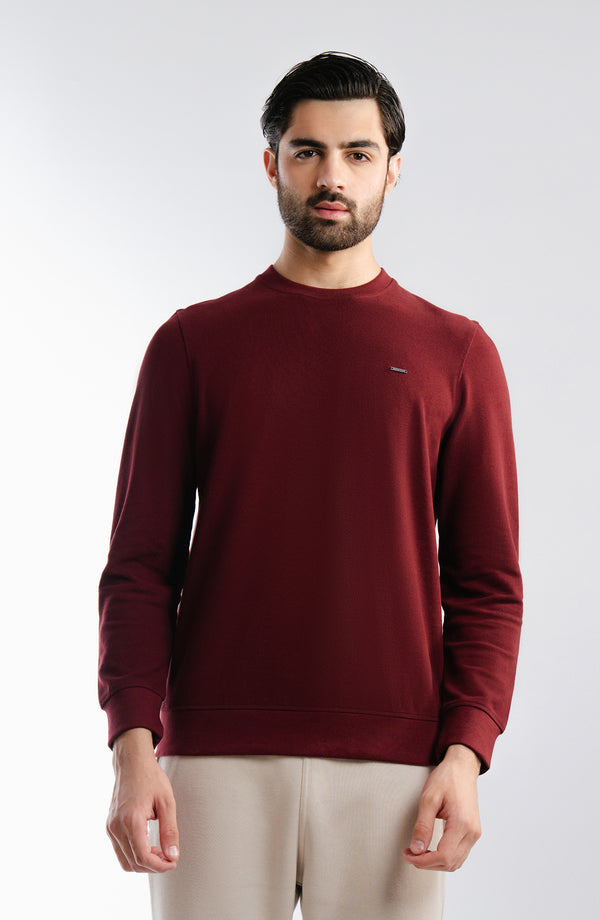 Jumbo Tuck Sweatshirt - Burgundy