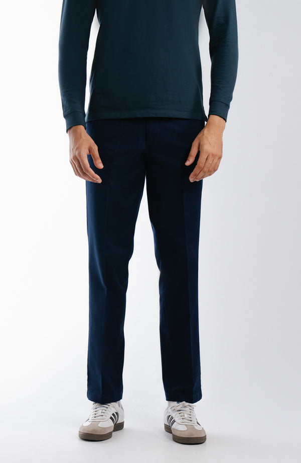 Wrinkle Free Slim Fit Pant - Navyblue