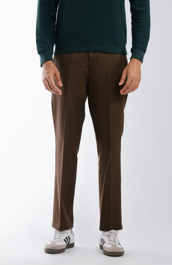 Wrinkle Free Pants - Brown