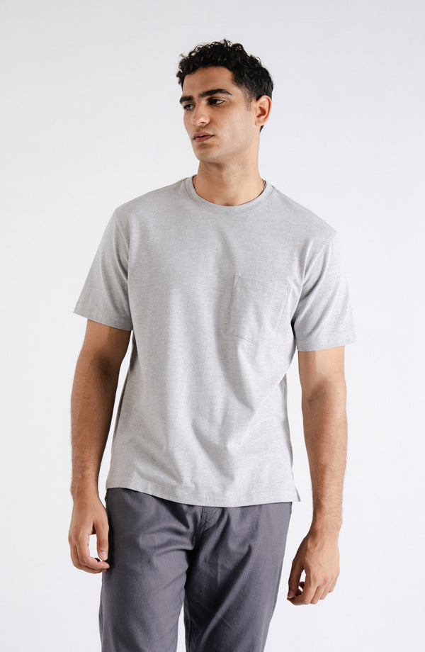 H/S Pocket Crew - Grey