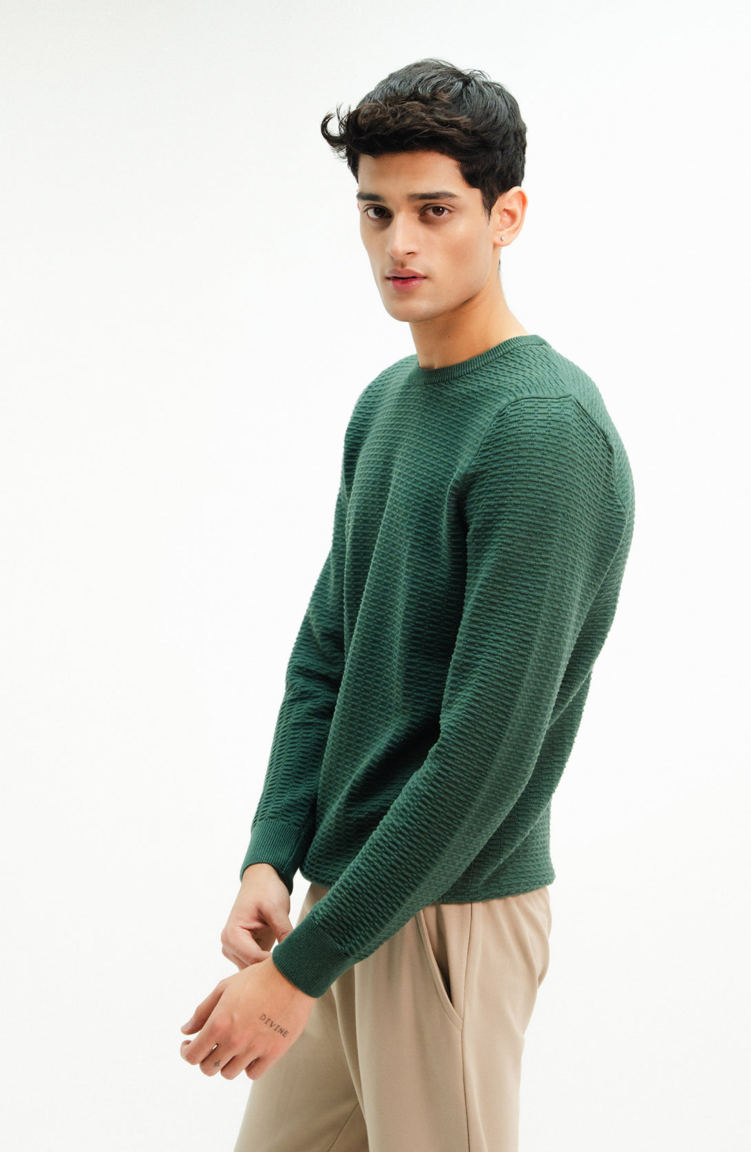 Cotton Sweater Textured – Cambridge Shop