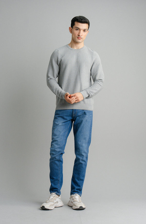 Cotton Sweater - Ash Grey