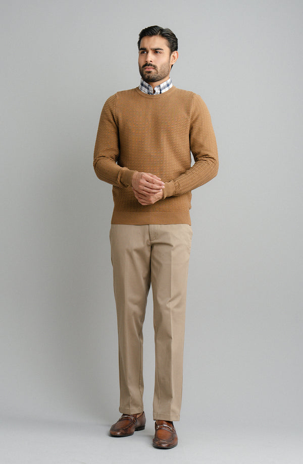 Cotton Sweater - Brown