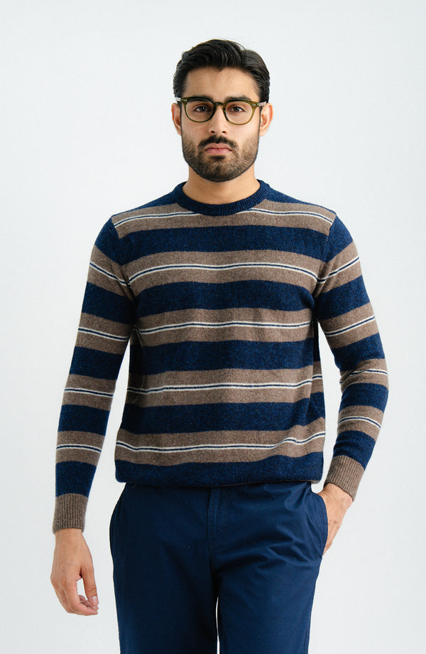 Lambs Wool Crew Sweater-Full Sleeves