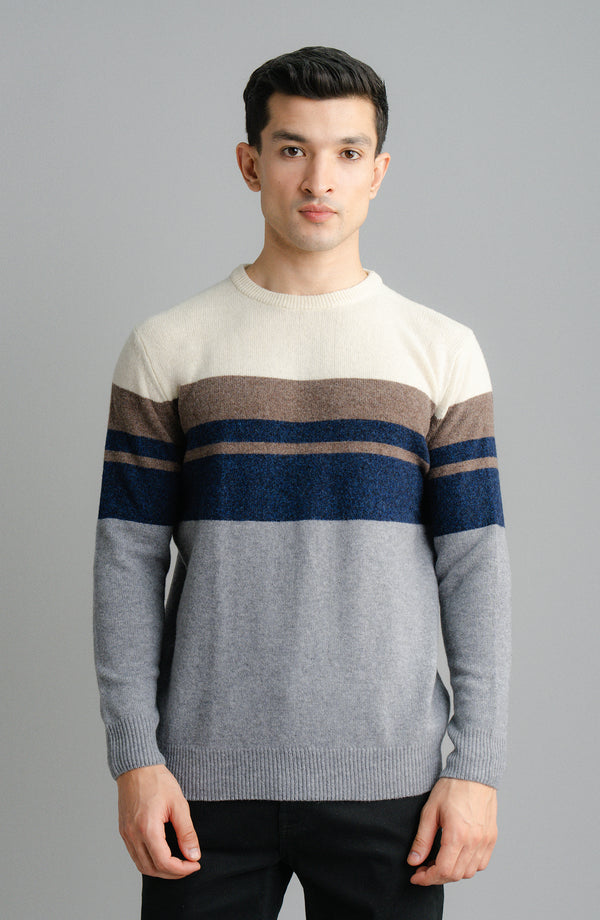 Lambs Wool Crew Sweater-Full Sleeves