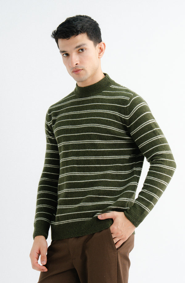 Lambs Wool Mock Neck-Full Sleeve