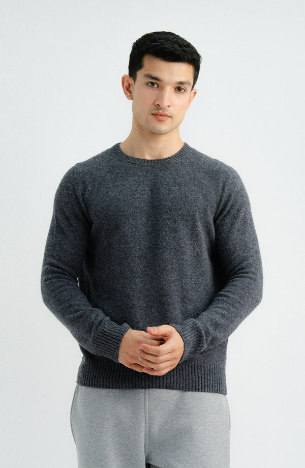 Plain Raglan Crew Sweater - Full Sleeves