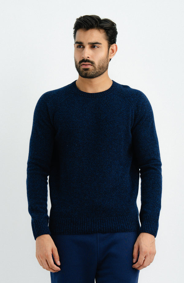 Plain Raglan Crew Sweater - Full Sleeves