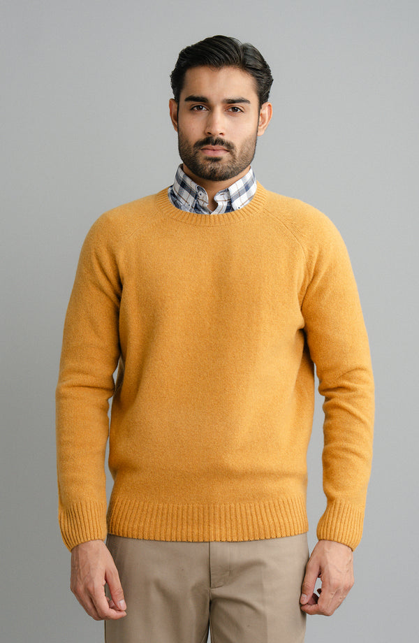 Plain Raglan Crew Sweater - Full Sleeves