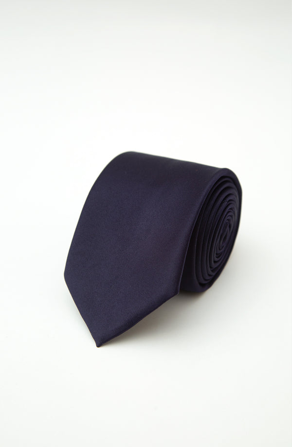 Microfibre Tie - Navy
