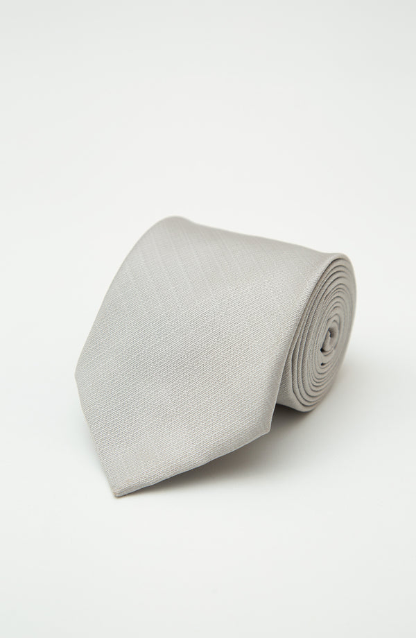 Cotton Microfibre Blend Tie - Grey