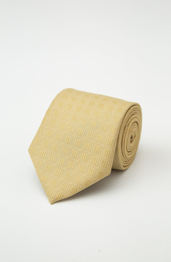 Cotton Microfibre Blend Tie - Gold
