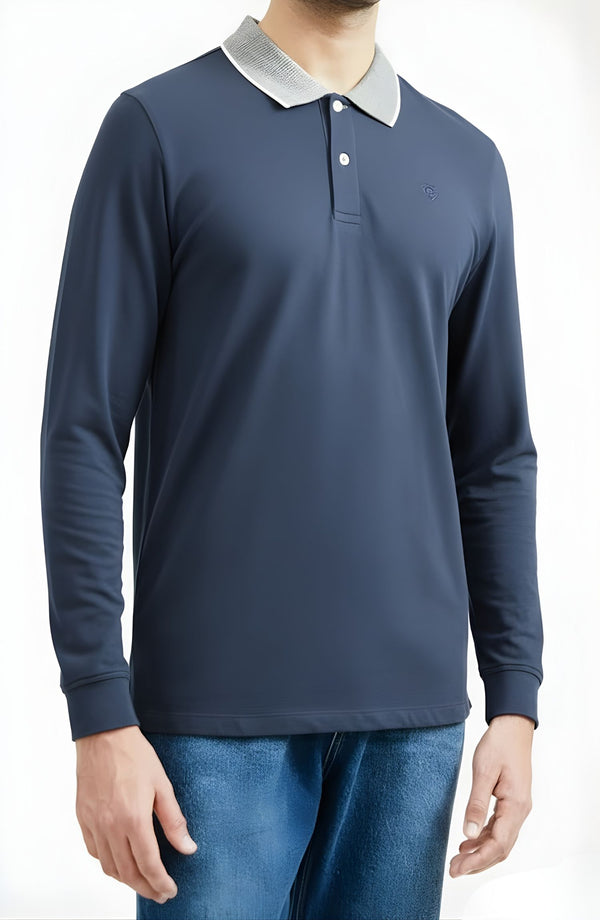 STRETCH POLO - BLUE