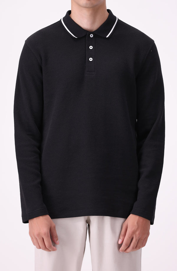 Jumbo Pique Polo Regular Fit - Black