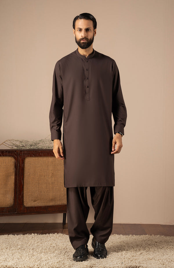 BASIC FANCY BAND COLLAR SHALWAR SUIT