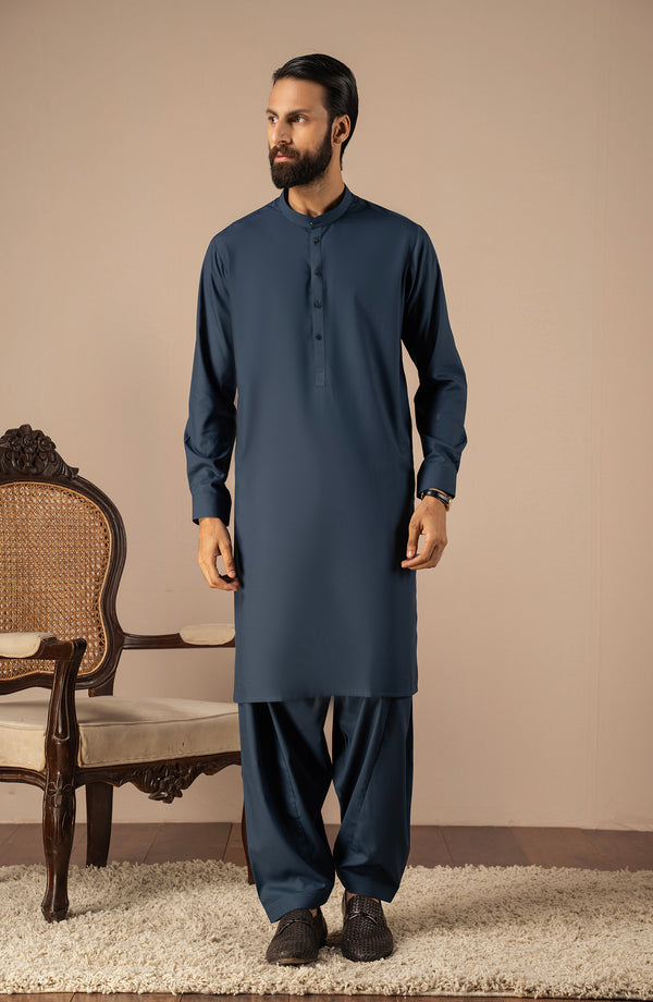BASIC FANCY BAND COLLAR SHALWAR SUIT