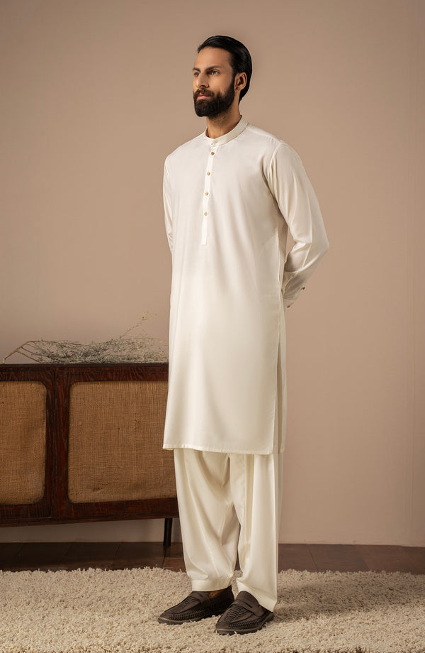 BASIC FANCY BAND COLLAR SHALWAR SUIT