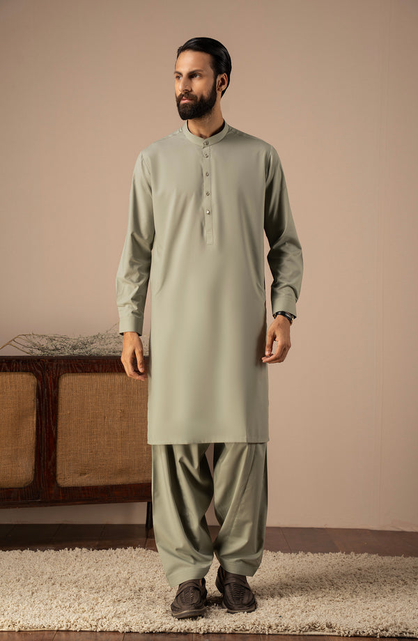 BASIC FANCY BAND COLLAR SHALWAR SUI