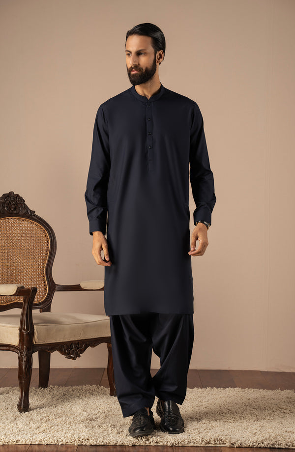 BASIC FANCY BAND COLLAR SHALWAR SUIT
