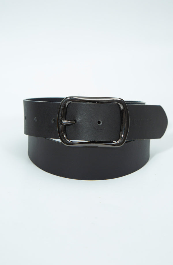 Casual Leather Belt - Black