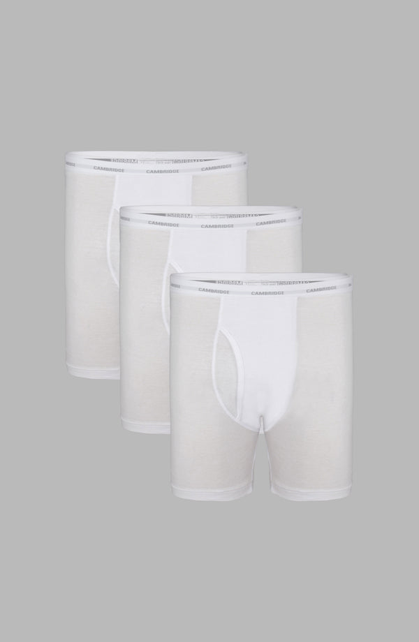 White Boxer Pack of 3