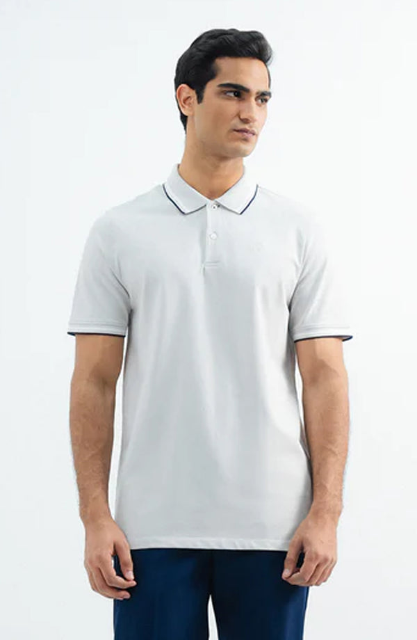 Stretch Polo - Ash White