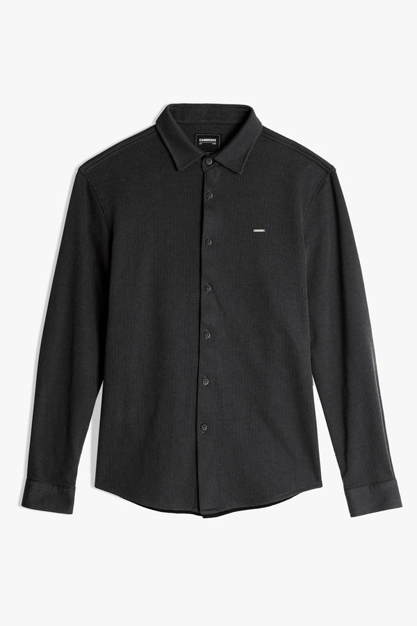TEXTURED RIB BUTTON SHIRT