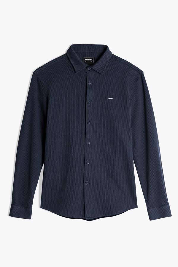 TEXTURED RIB BUTTON SHIRT