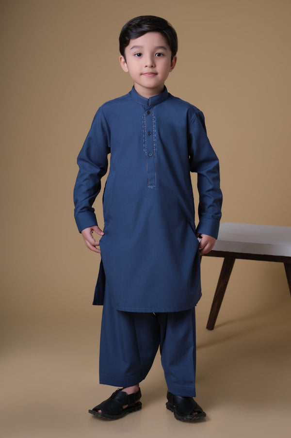 Coral Blue Shalwar Suit