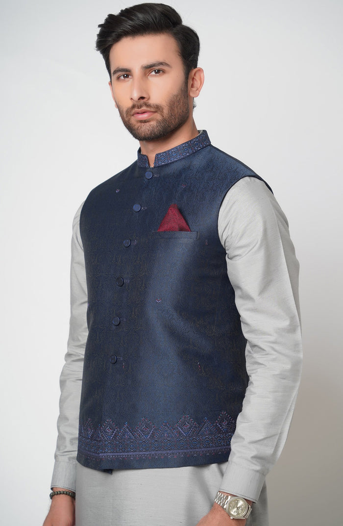 Pakistani Menswear | QAL-JSW-06 WAISTCOAT