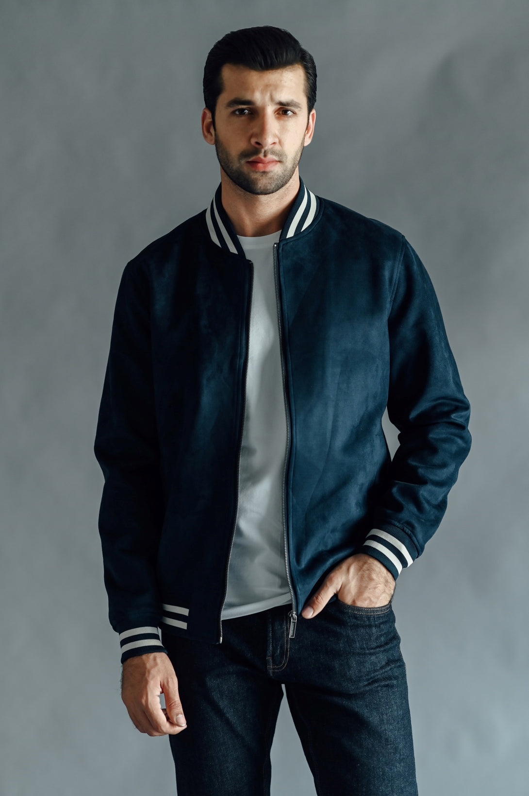 CASUAL JACKET - NAVY (4975361359958)