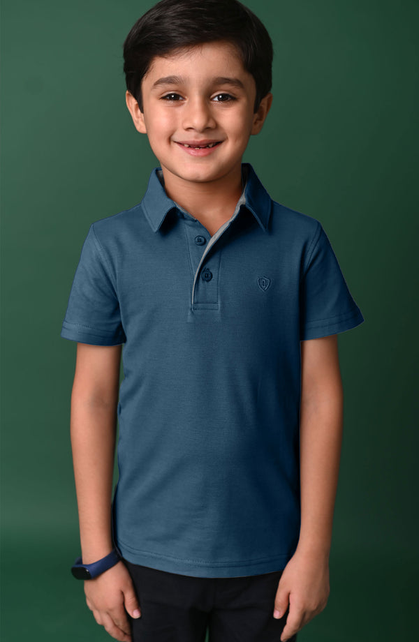 H/S GUTS PLAIN POLO - Light-Blue (5017890783318)